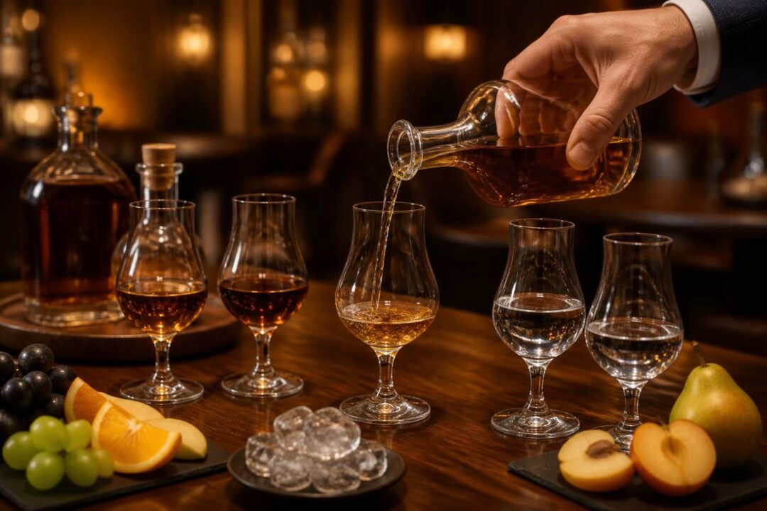 découvrez comment déguster un spiritueux comme le whisky, le rhum, le marc ou les eaux-de-vie de fruits avec finesse, pour apprécier leurs arômes sans brûler votre palais.